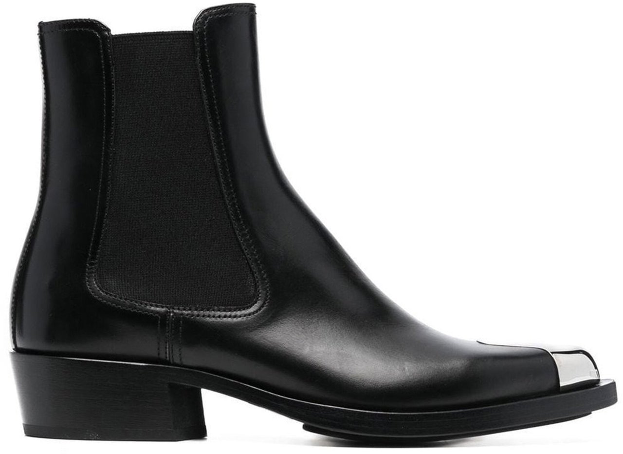 Alexander McQueen Alexander McQueen Leather Boots Zwart