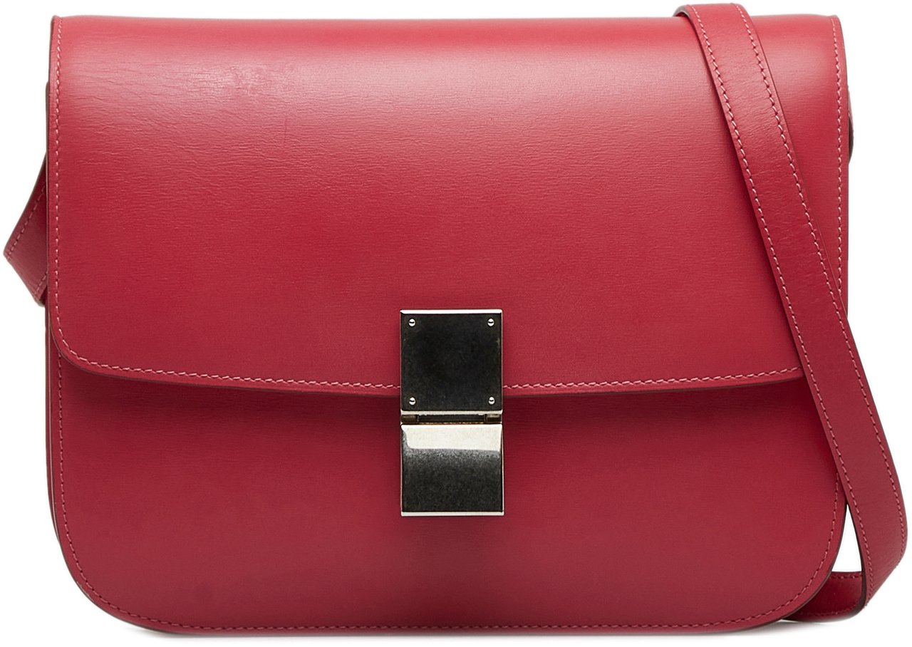 Celine Medium Calfskin Classic Box Roze