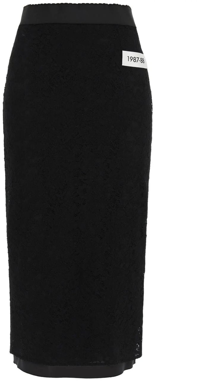 Dolce & Gabbana Lace Pencil Skirt Zwart