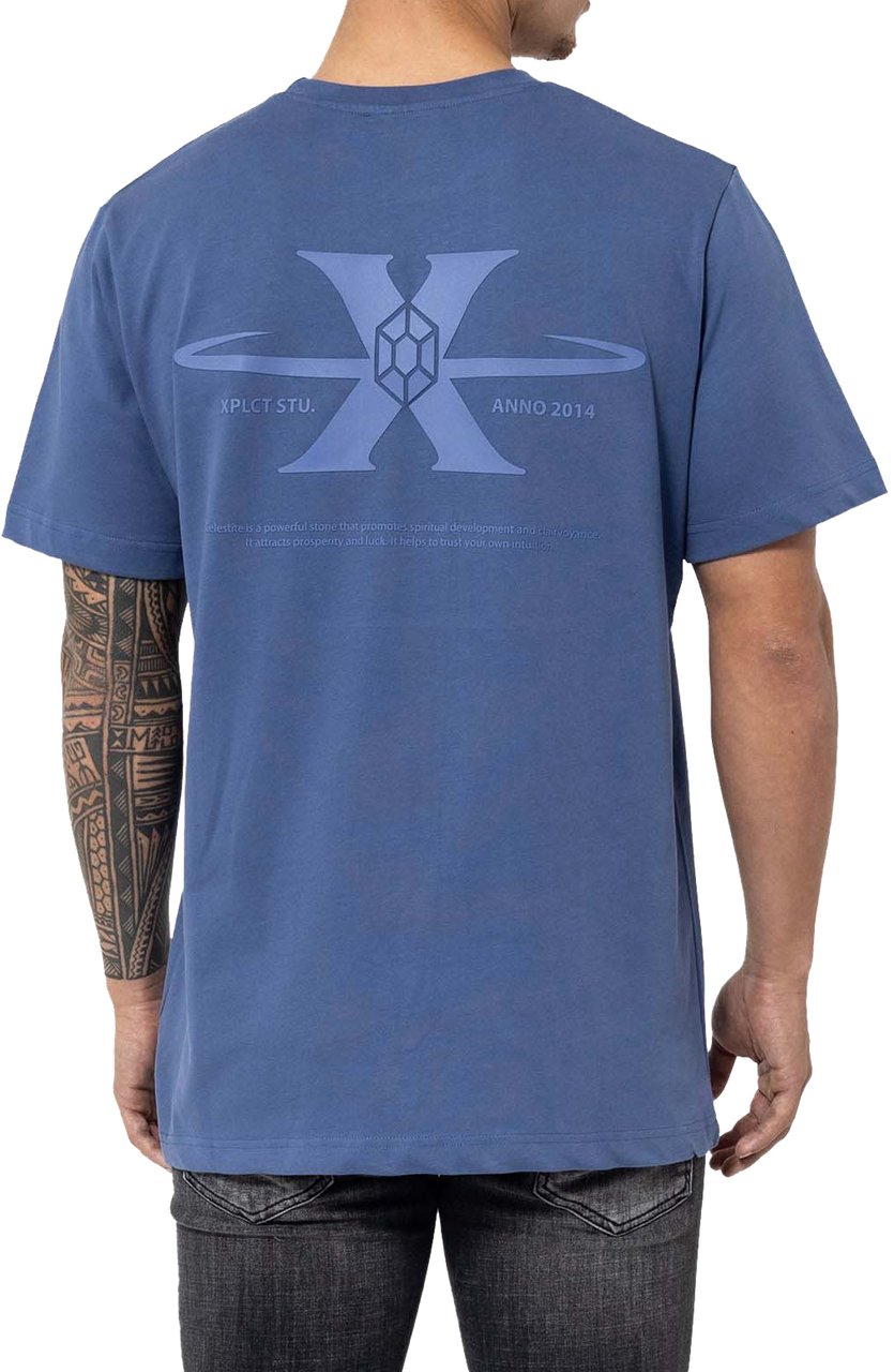 XPLCT Studios Stone tee Blue- XPLCT studios Divers