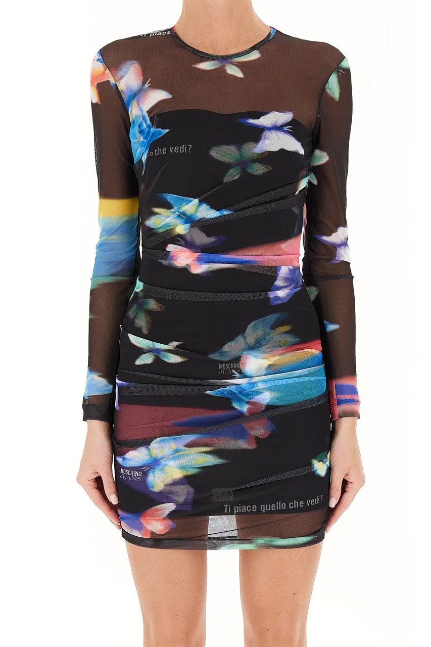 Moschino Dresses Nero Fantasia Zwart
