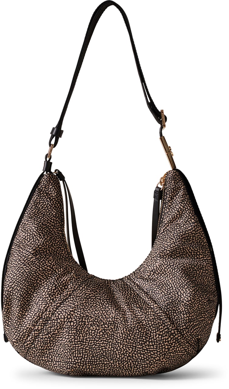 Borbonese FOLD HOBO SMALL Zwart