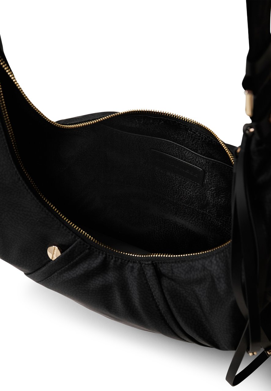 Borbonese FOLD HOBO MEDIUM Zwart