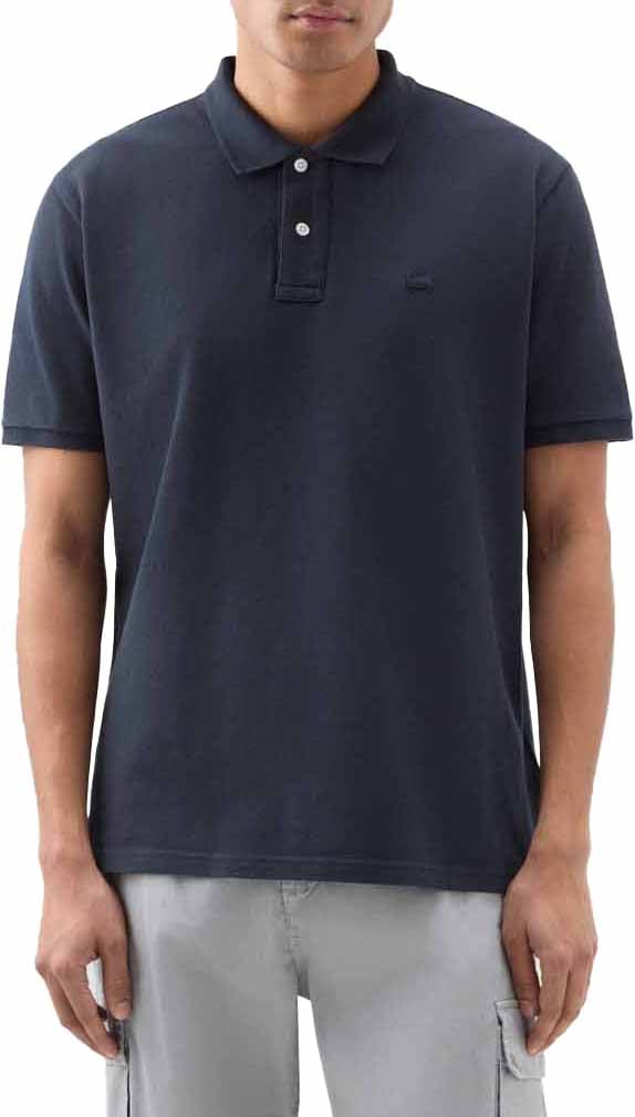 Woolrich Classic American Polo Melton Blue Blauw