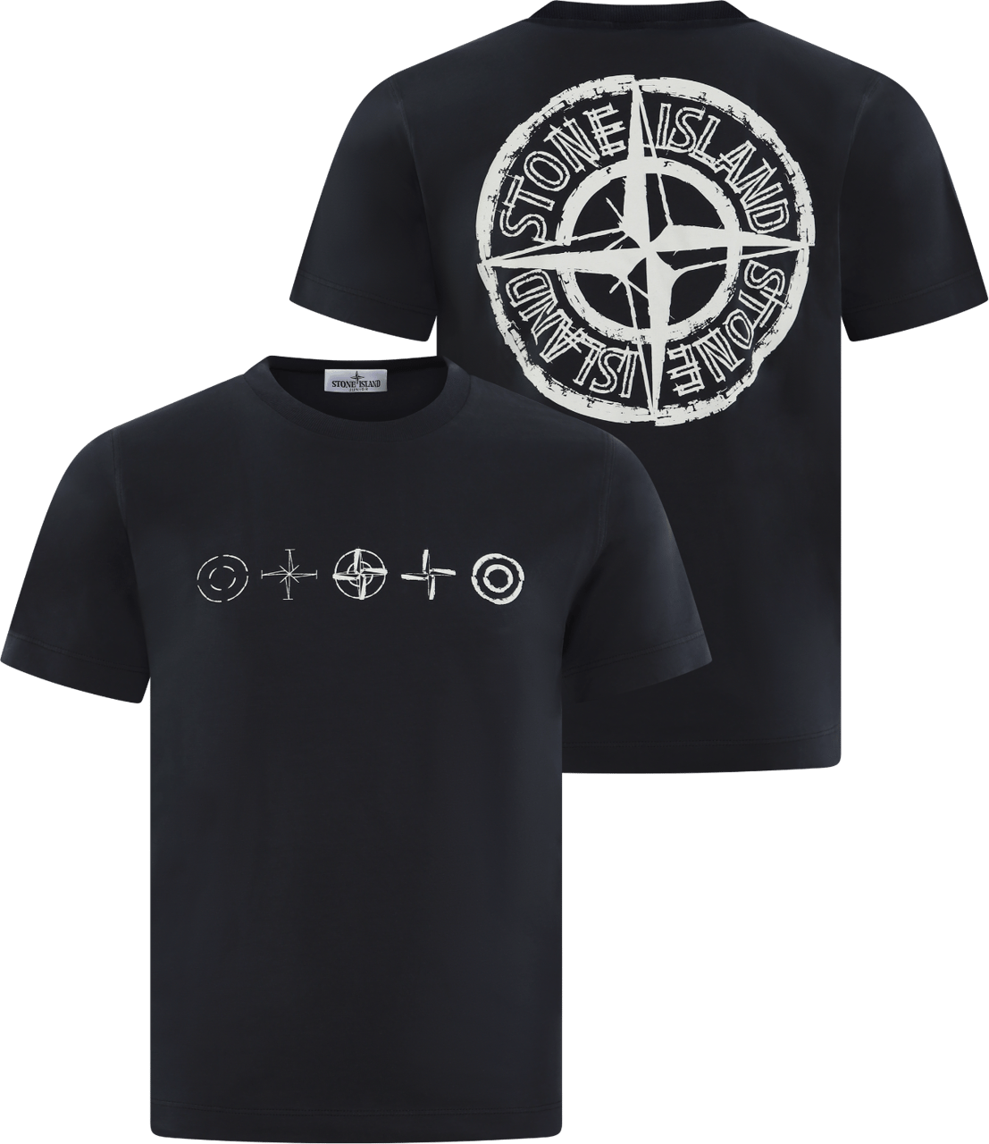 Stone Island Junior Kids Logoprint T-Shirt Blauw Blauw