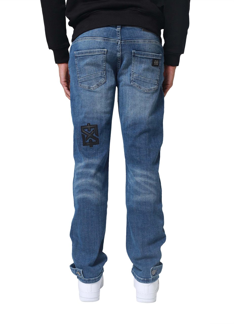 XPLCT Studios Patch Jeans | Blue Blauw