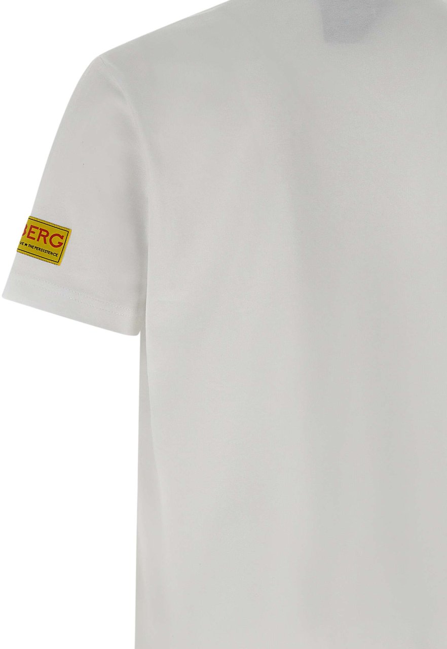 Iceberg Classic regular fit white T-shirt in cotton jersey Wit