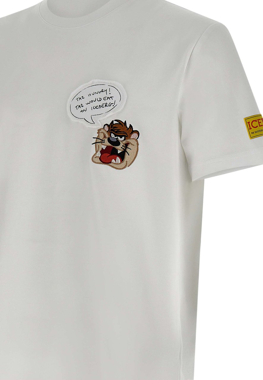 Iceberg Classic regular fit white T-shirt in cotton jersey Wit