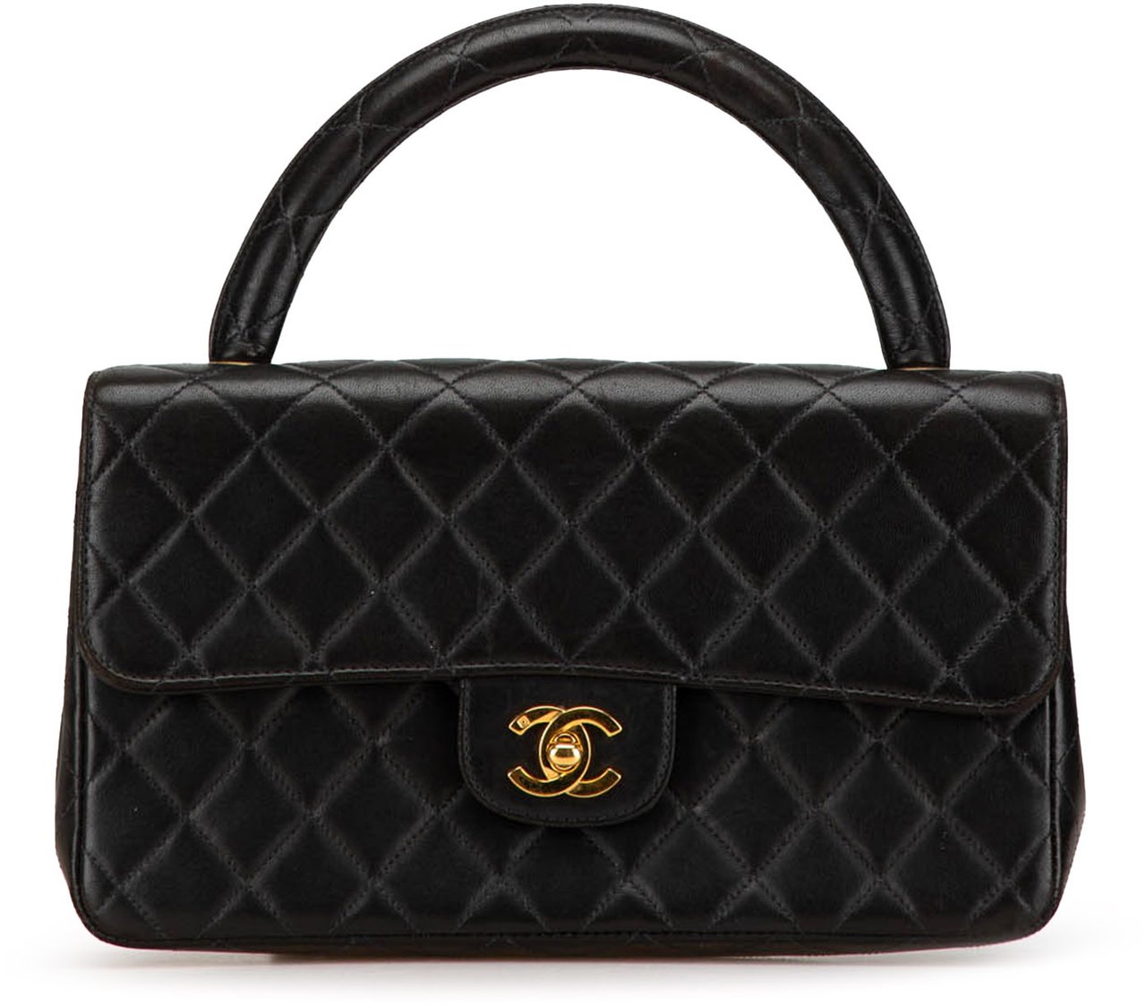 Chanel Medium Classic Lambskin Kelly Flap Zwart