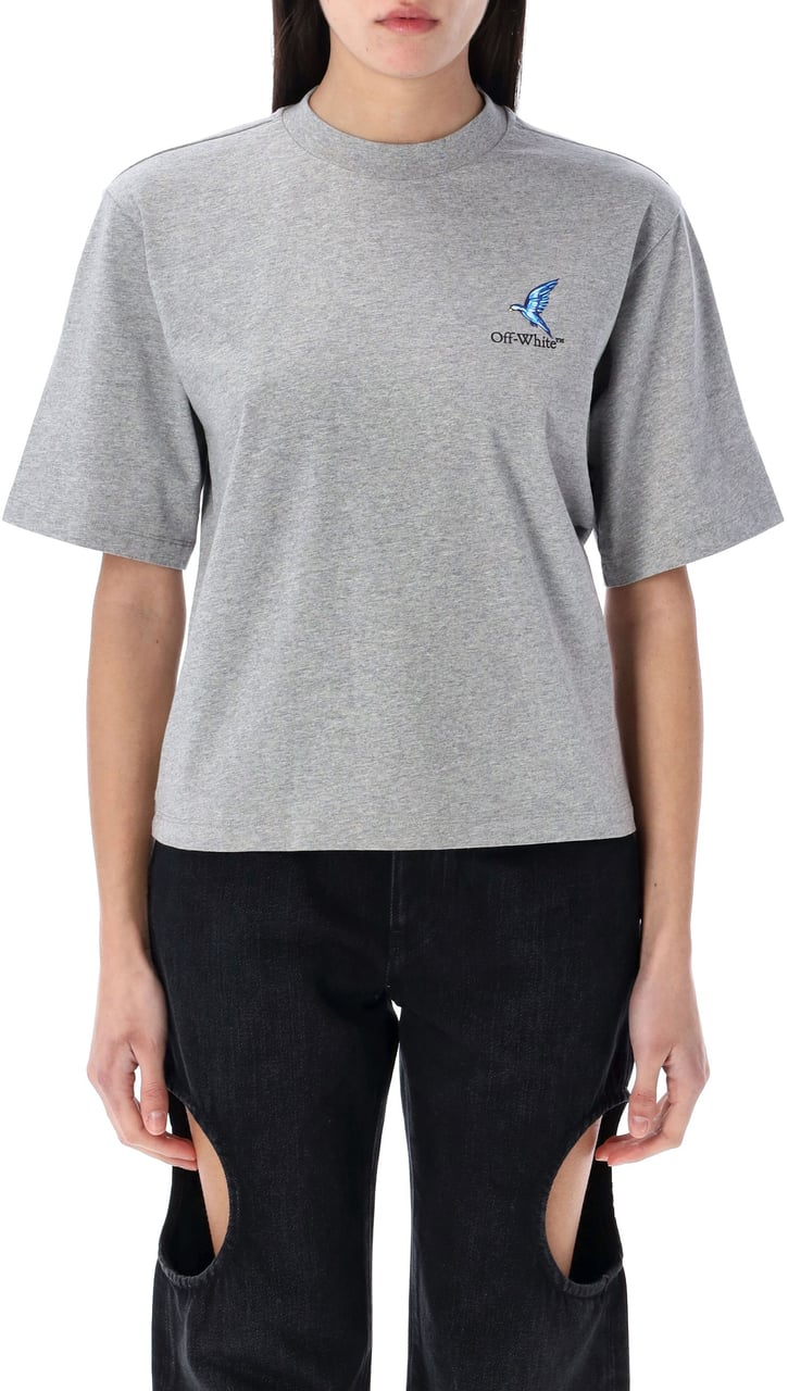 OFF-WHITE Fresco Arrow Boxy Tee Grey Melance Grijs
