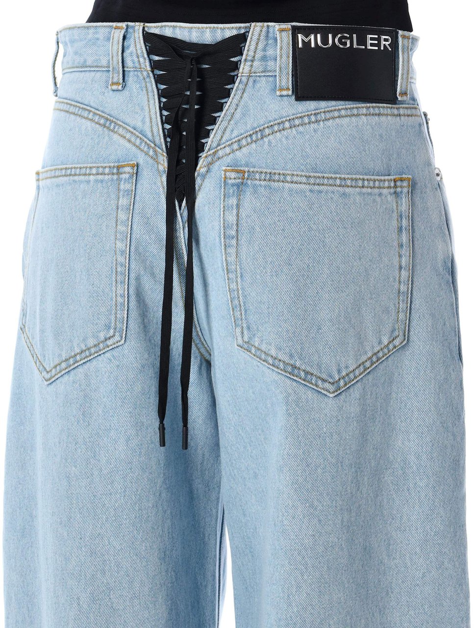 MUGLER BALOON CORSET DENIM Bruin