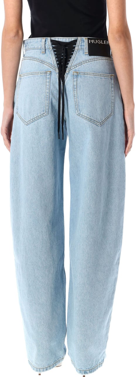 MUGLER BALOON CORSET DENIM Bruin