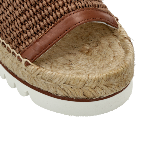 Peserico Ciabatta in Pelle e Corda Beige