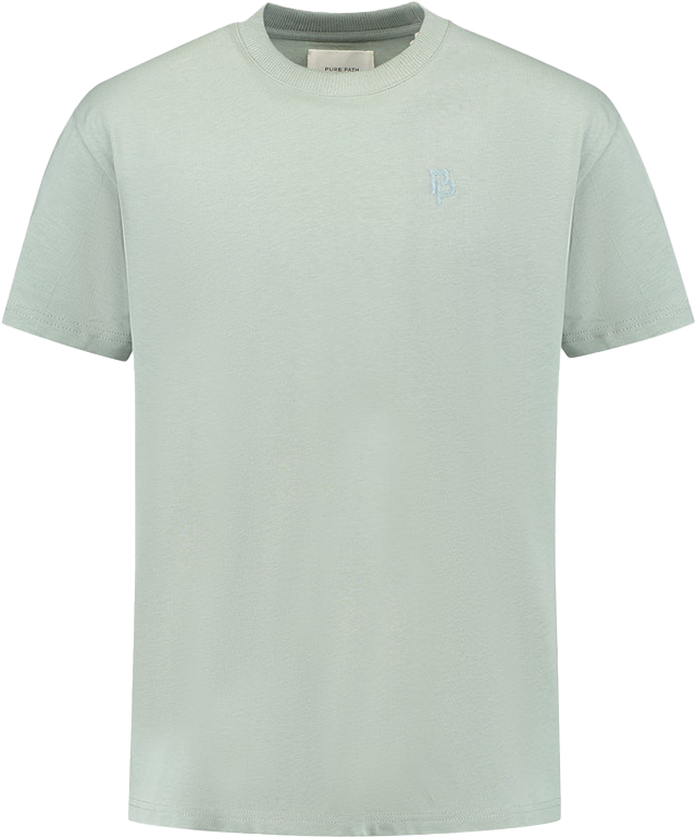 Pure Path Pure Path Loose Fit Crewneck SS T-Shirts Groen