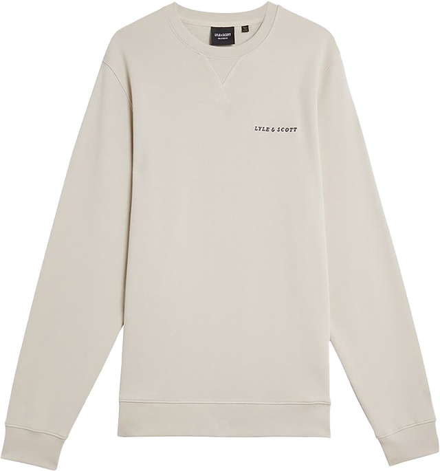 Lyle & Scott Lyle &amp; Scott Loopback Embroidered Crew Neck Sweatshirt Beige