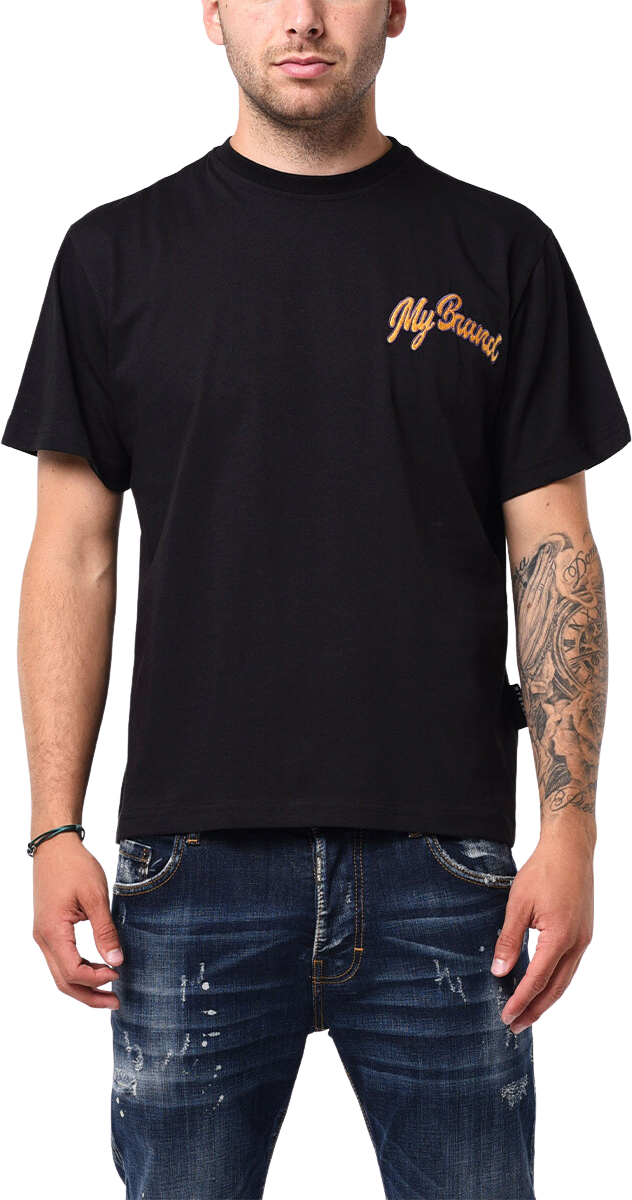 My Brand MY BRAND NBA LETTERS T-SHIRT | BLACK Zwart