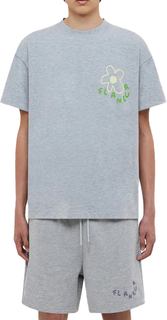 FLÂNEUR T-shirt grijs Blossom Grijs