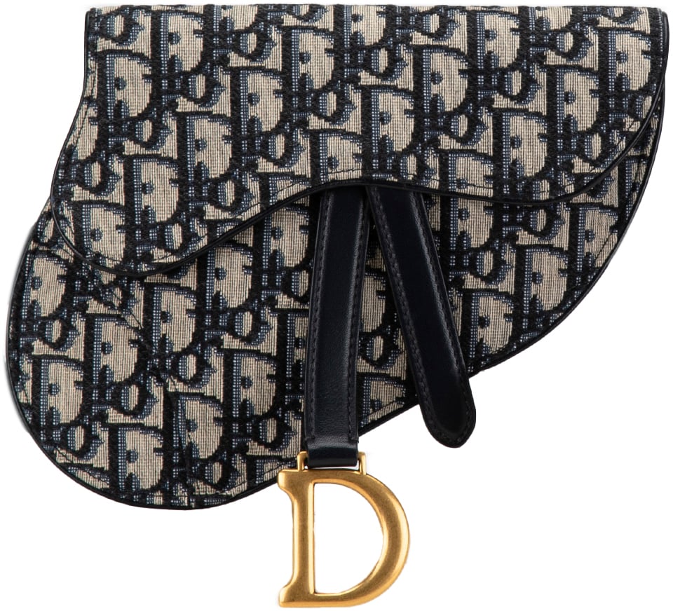 Dior Oblique Canvas Saddle Belt Bag Blauw
