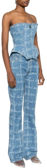 Vivienne Westwood Denim Cobrax Corset Blauw