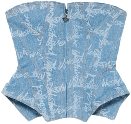 Vivienne Westwood Denim Cobrax Corset Blauw