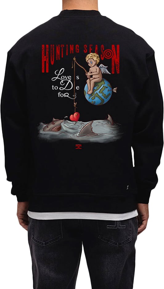 JORCUSTOM Hunting Crewneck Sweater Black Zwart