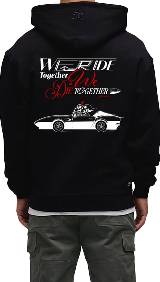 JORCUSTOM Ride Oversized Hoodie Black Zwart