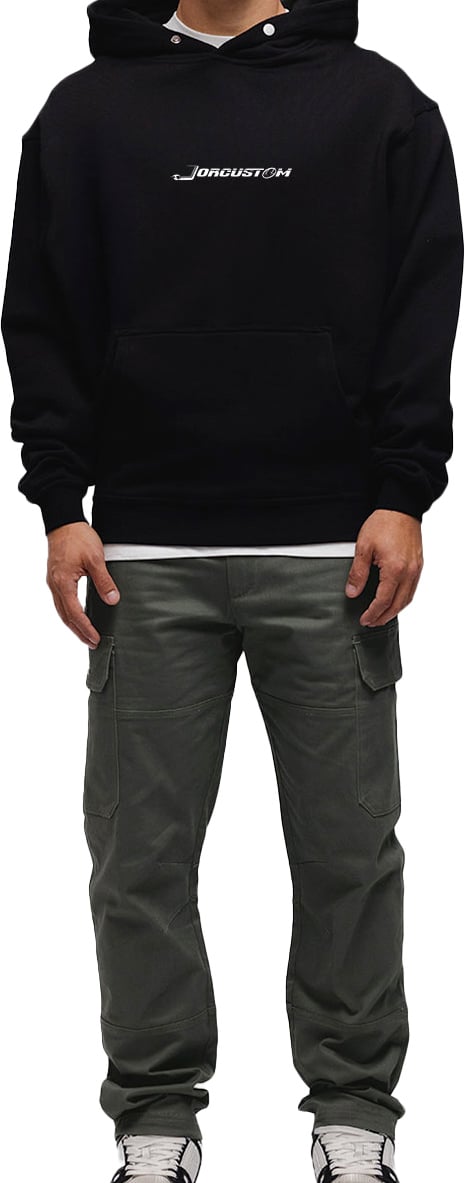 JORCUSTOM Ride Oversized Hoodie Black Zwart