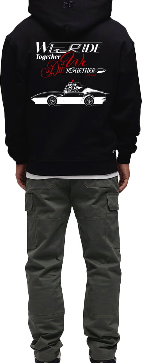 JORCUSTOM Ride Oversized Hoodie Black Zwart