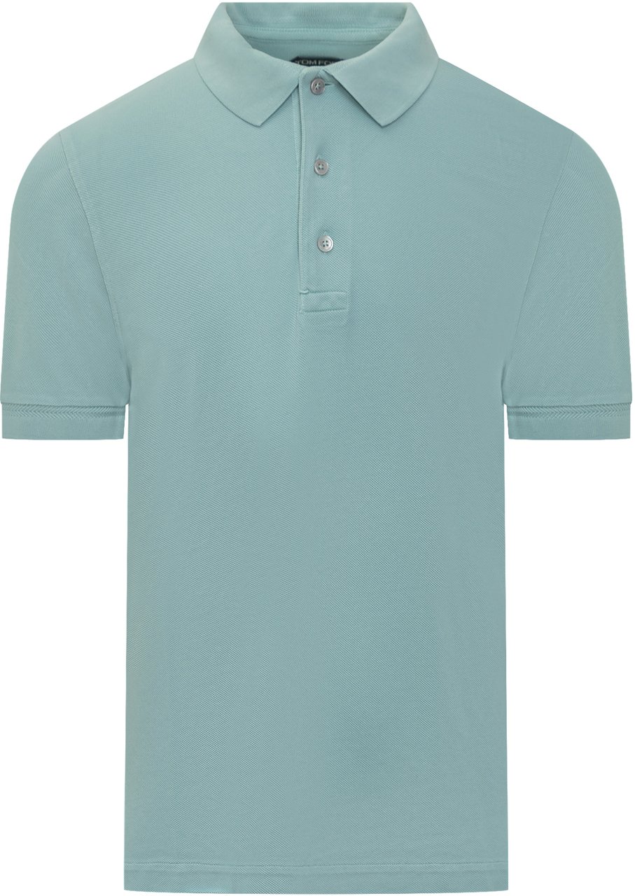 Tom Ford Plain Lyocell Polo Blauw