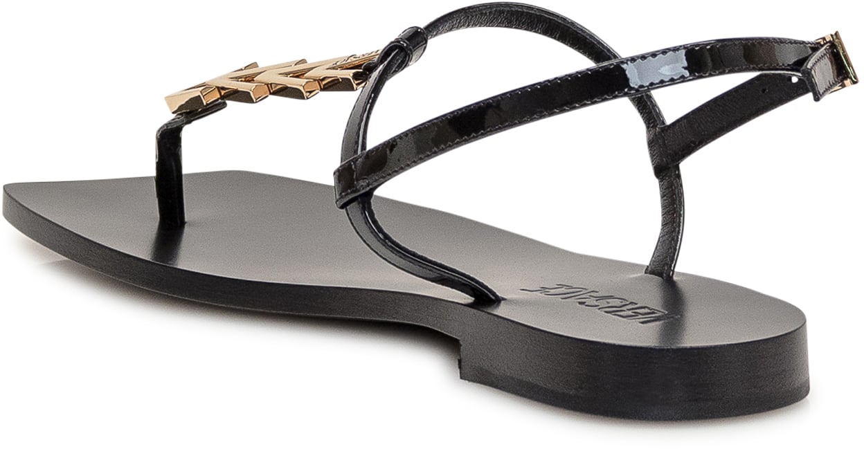 Versace Sandali in Vernice Zwart
