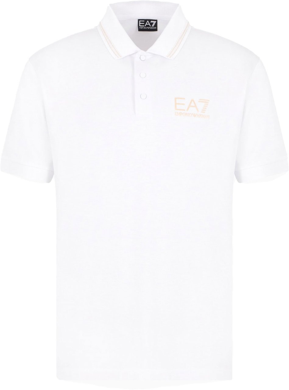 EA7 Polo White/Gold Wit