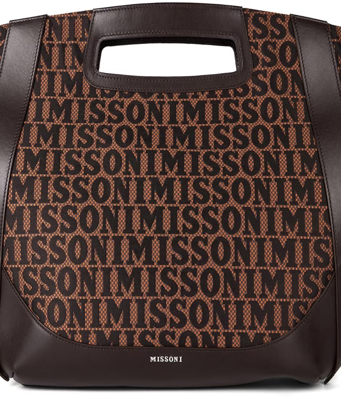 Missoni Logo Tote Shopping Bag Bruin