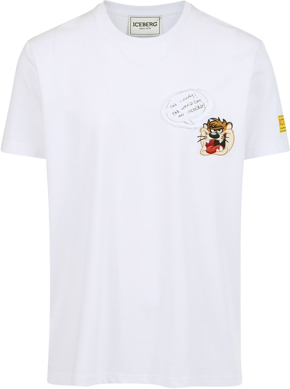 Iceberg Classic regular fit white T-shirt in cotton jersey Wit