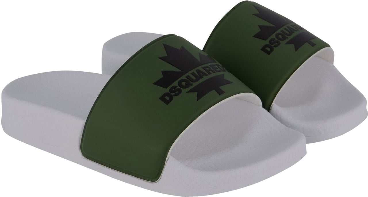 Dsquared2 Dsquared2 Unisex Slippers In Army Groen