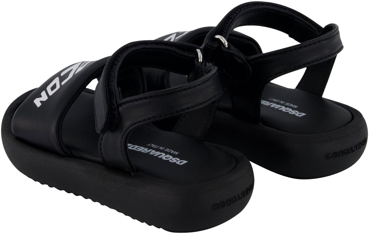Dsquared2 Dsquared2 Unisex Sandalen In Zwart Zwart