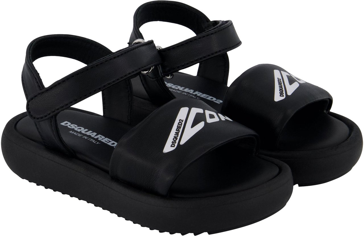 Dsquared2 Dsquared2 Unisex Sandalen In Zwart Zwart