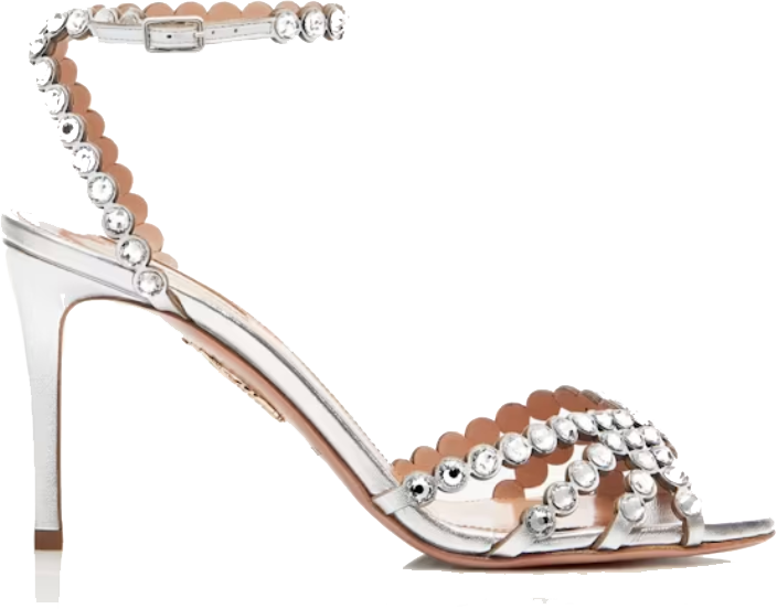 Aquazzura Tequila Sandal 85 Silver Zilver