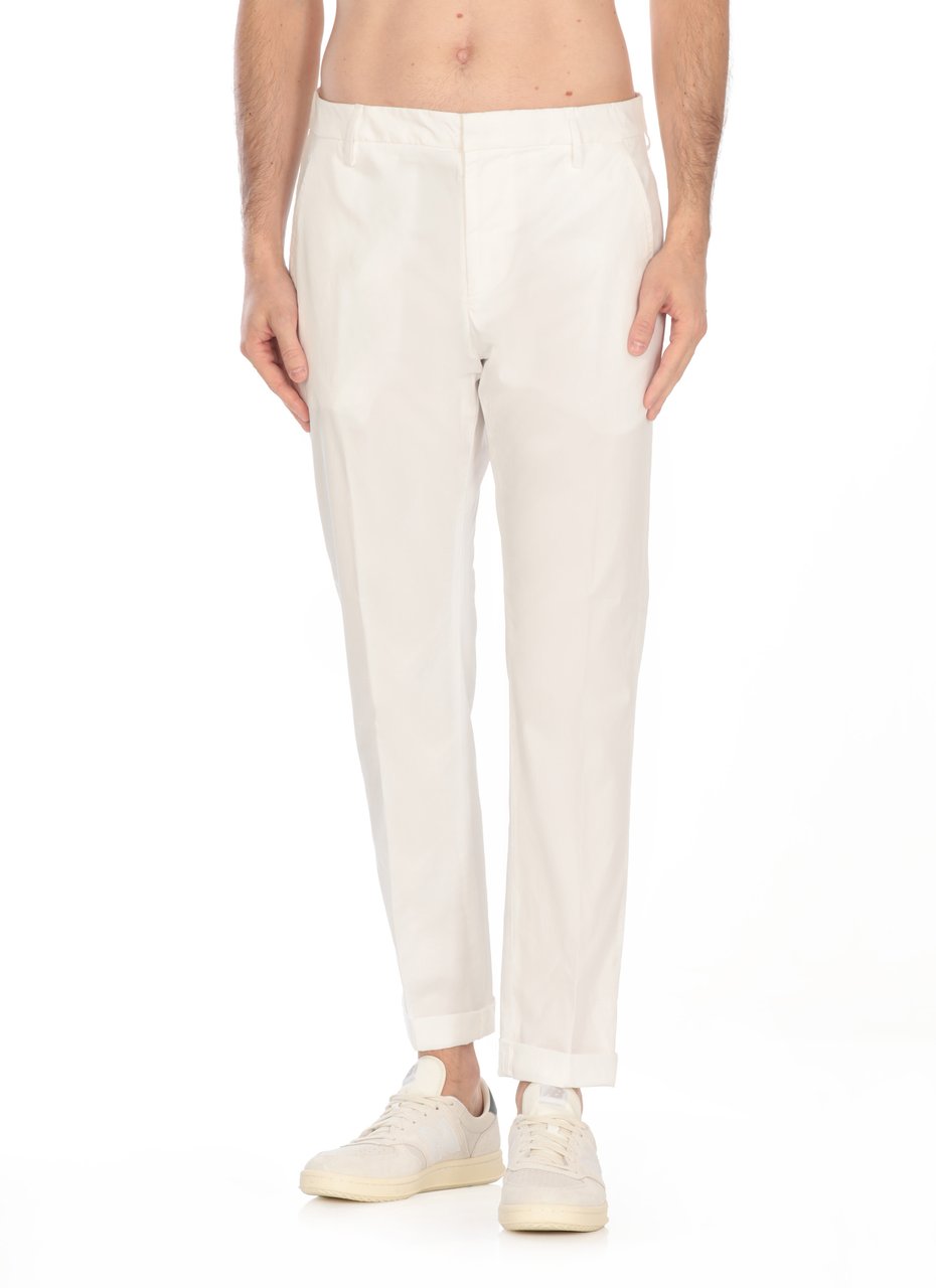 Dondup Trousers White Wit