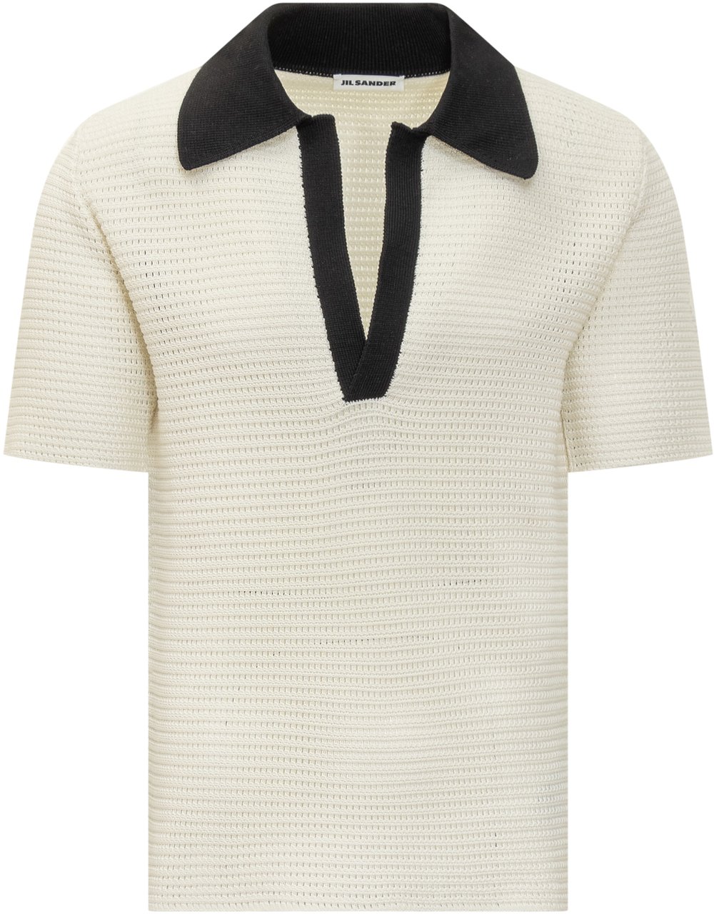Jil Sander Polo Maniche Corte Wit