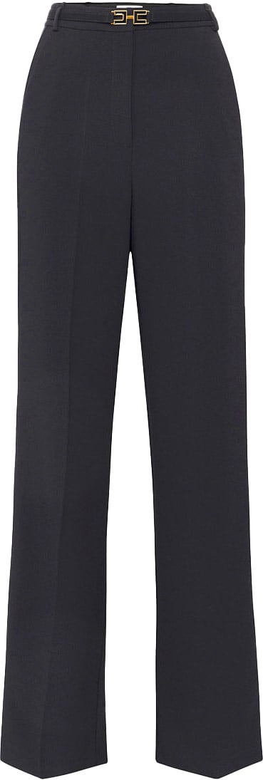 Elisabetta Franchi Trousers Black Zwart