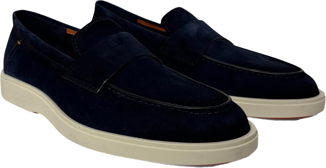 Santoni instapper Revolve navy Blauw