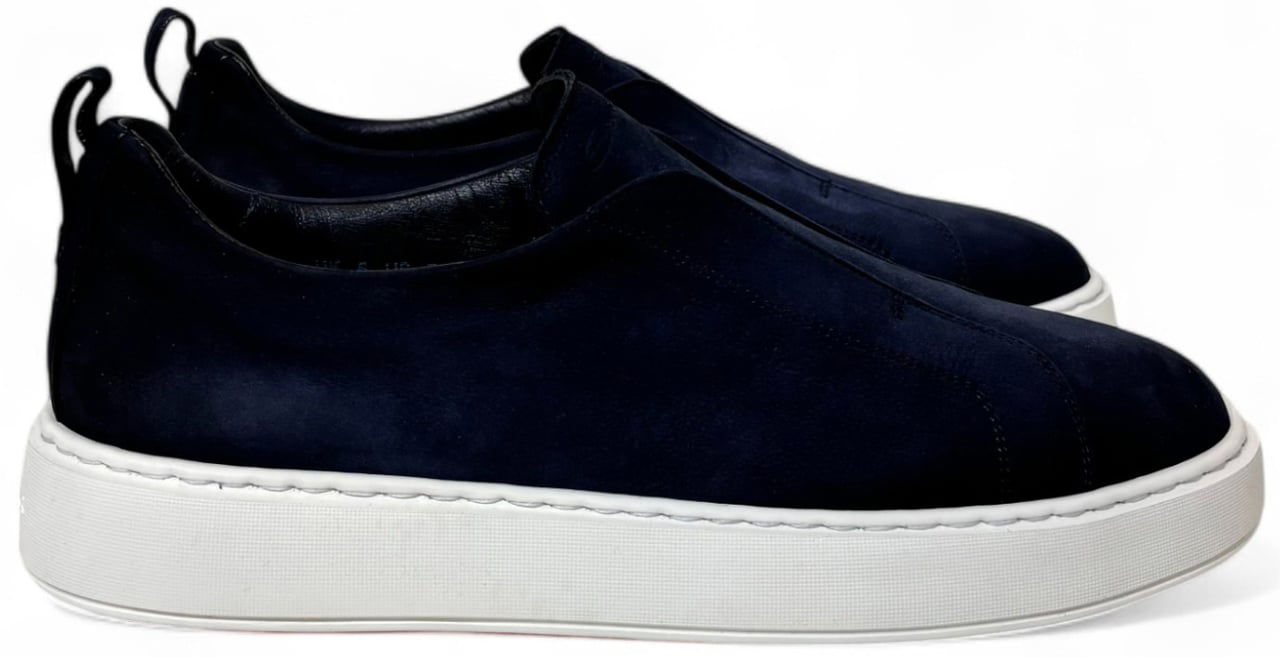 Santoni instapper navy Victory Blauw