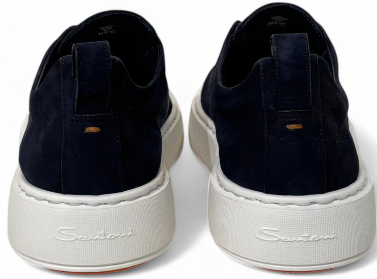 Santoni instapper navy Victory Blauw