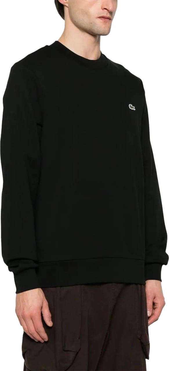 Lacoste sweatshirt molleton col rond Zwart