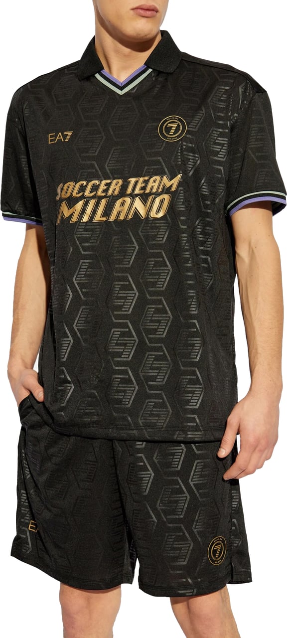 EA7 Soccer Team Milano Set Black Zwart