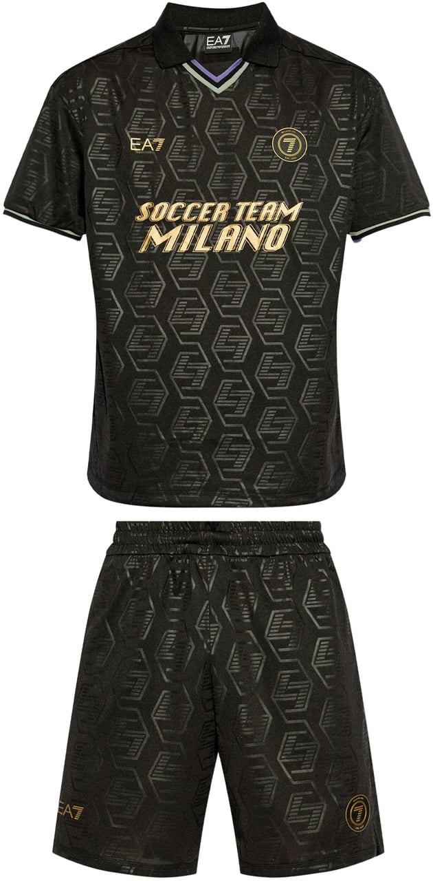 EA7 Soccer Team Milano Set Black Zwart