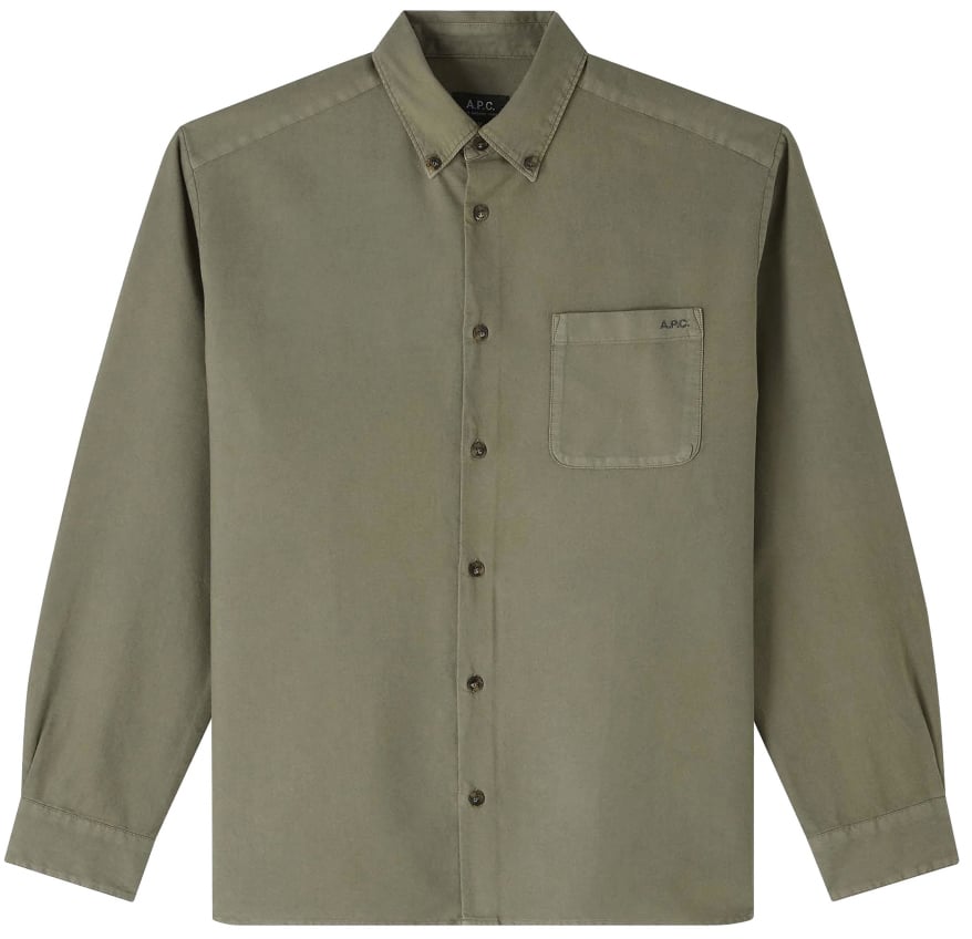 A.P.C. Shirt khaki Groen