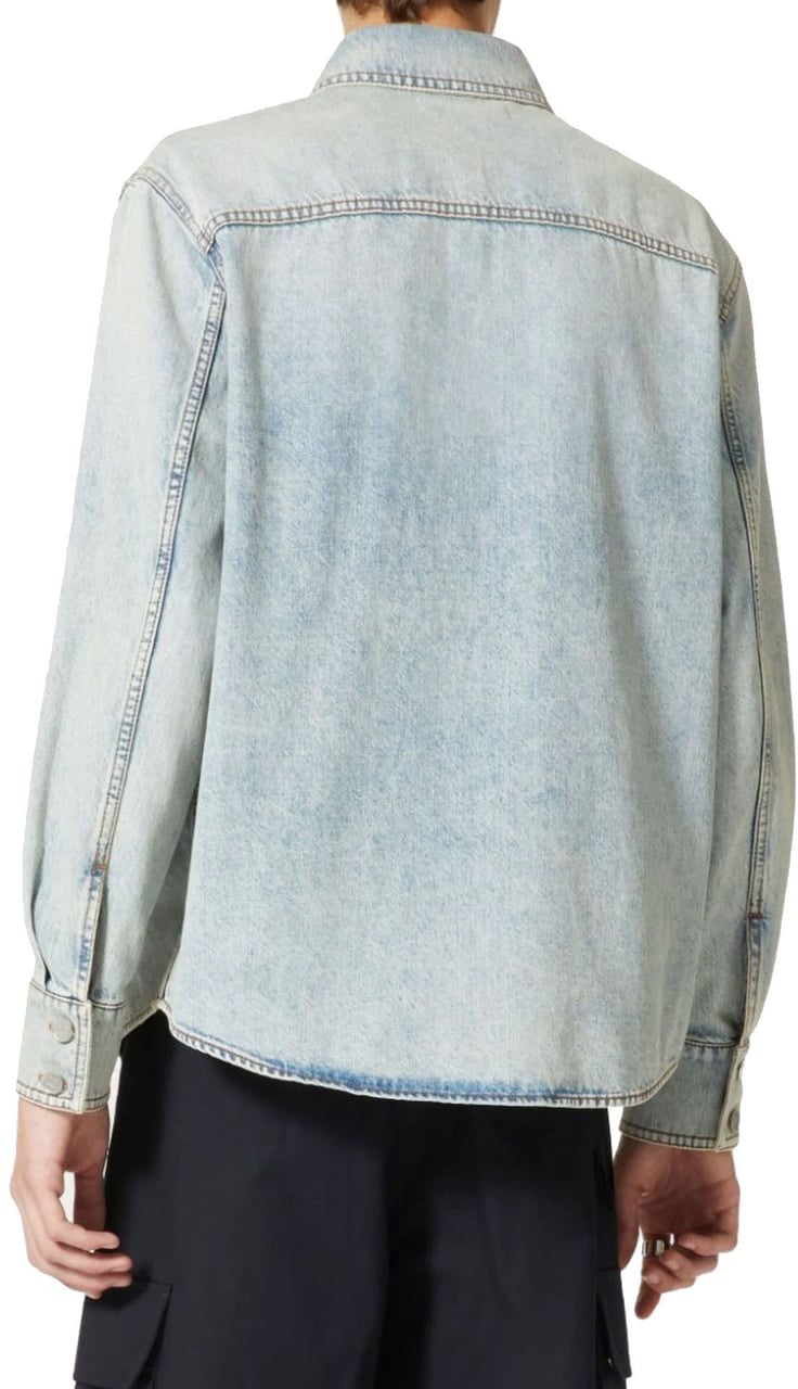 Valentino Valentino Garavani Cotton Denim Shirt Blauw