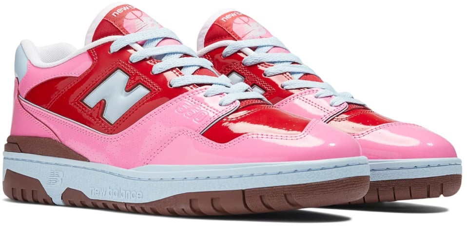 New Balance 550 Y2k Patent Leather Pack Sneakers Roze