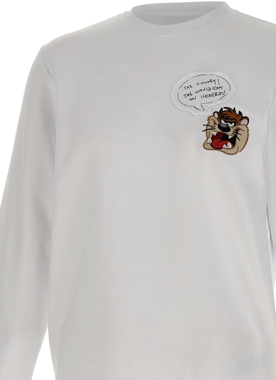 Iceberg Classic regular fit crewneck sweatshirt in white with Looney Tunes detail Wit